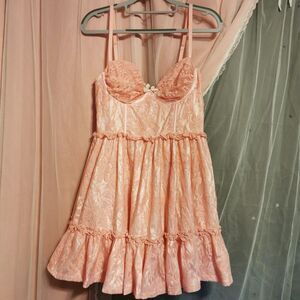 Sugar Thrillz Size Medium Dress Pink Dolls Kill Kawaii Pastel Princess Prom Y2K